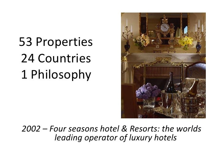 Harvard business case four seasons goes to paris