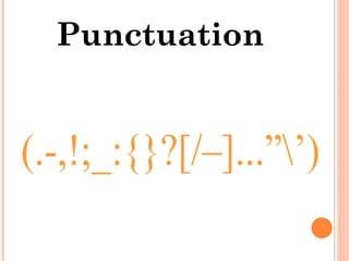 Punctuation 