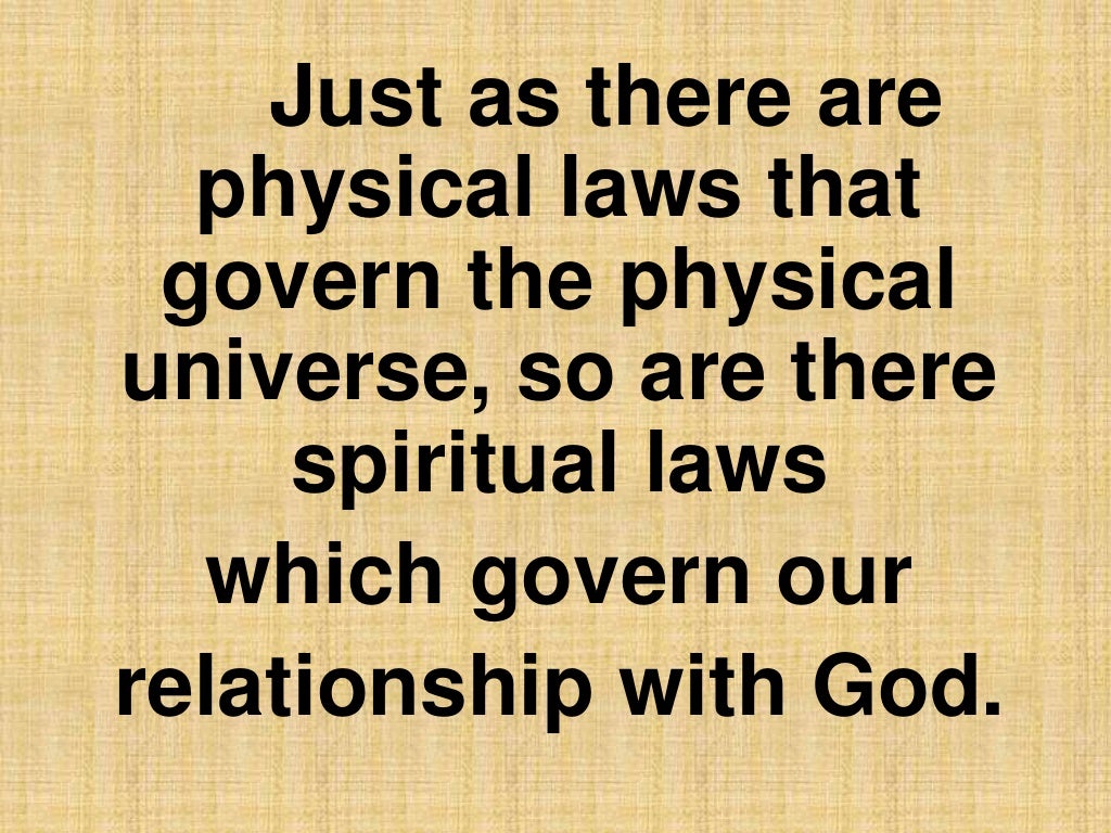 Four spiritual laws