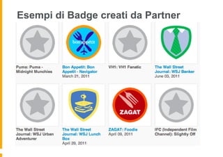 Esempi di Badge creati da Partner
 
