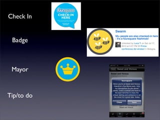 Check In
Badge
Mayor
Tip/to do
 