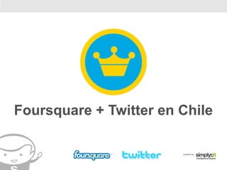 Foursquare + Twitter en Chile

                        powerd by
                                    inteligencia digital
 