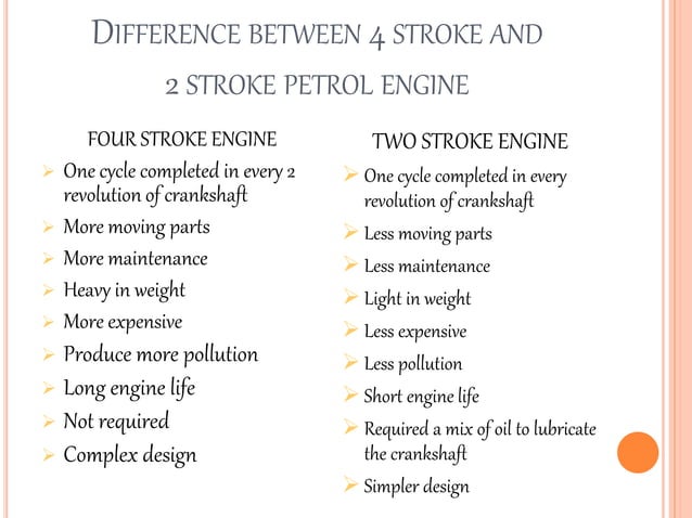 Four Stroke Petrol Engine | PPTX