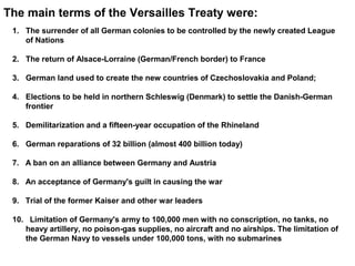 The Fourteen Points and The Treaty of Versailles | PPT
