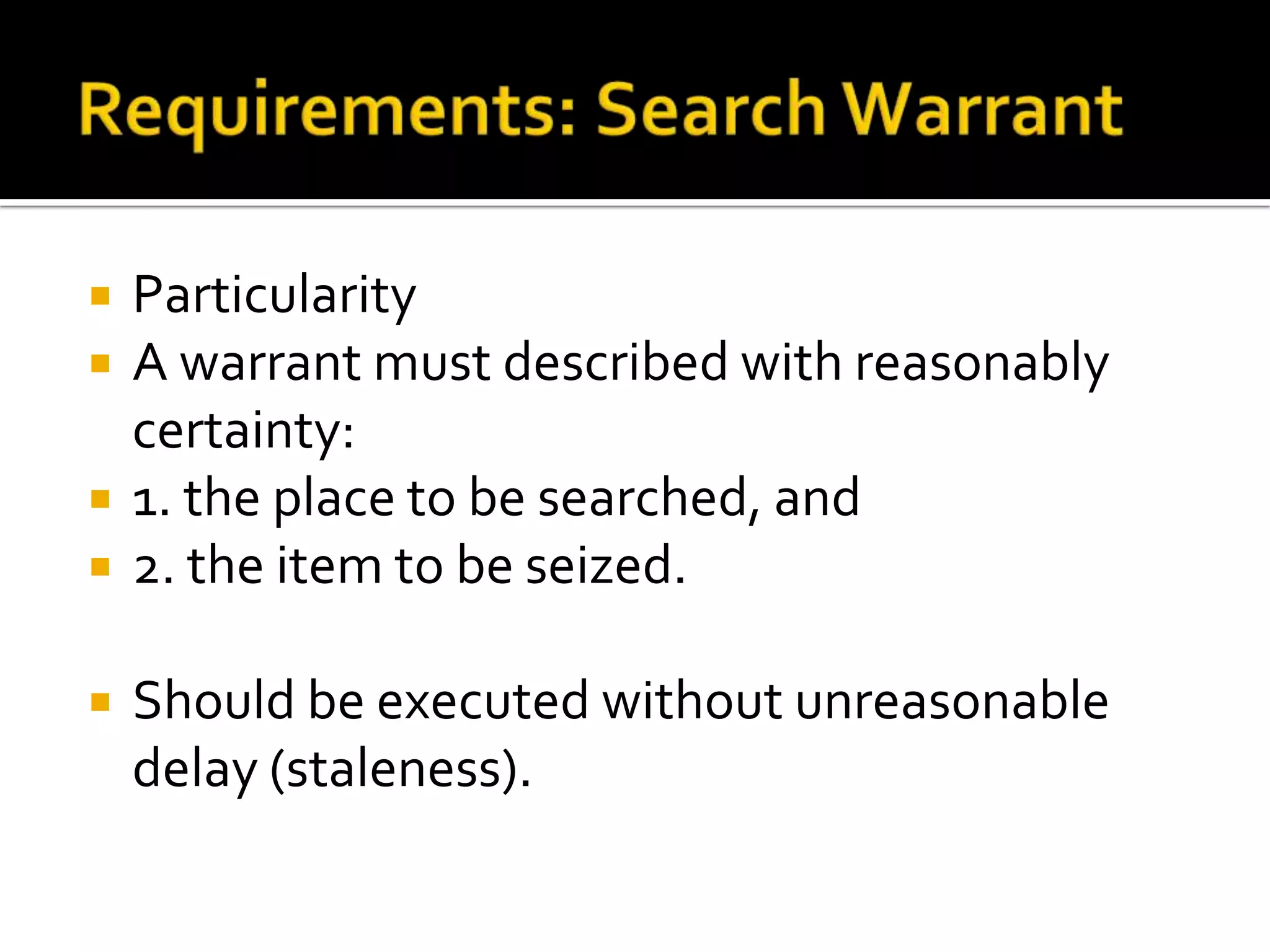 SchoolsSchool officials are considered state officials.The 4th Amendment applies to their conduct.Lesser standard  -  Reasonable suspicionWhat is needed is a reasonable suspicion of a violation of law or school rules.Lockers may be searched without a warrant.Autos in school lots may be searched without a warrant. 