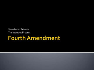 Fourth Amendment Search and Seizure The Warrant Process   