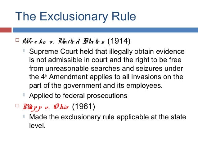 exclusionary rule analysis judicial integrity 419 hypocrisy, corruption, and illegitimacy: why judicial integrity justifies the exclusionary rule andrew e taslitz i introduction the united states supreme court has at various times justified the fourth. exclusionary rule analysis judicial integrity 419 hypocrisy, corruption, and illegitimacy: why judicial integrity justifies the exclusionary rule andrew e taslitz i introduction the united states supreme court has at various times justified the fourth.