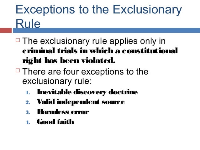 the exclusionary rule 341 the exclusionary rule: is it on its way out should it be christopher slobogin this symposium, comprising six articles in addition to this one, was triggered. the exclusionary rule 341 the exclusionary rule: is it on its way out should it be christopher slobogin this symposium, comprising six articles in addition to this one, was triggered.