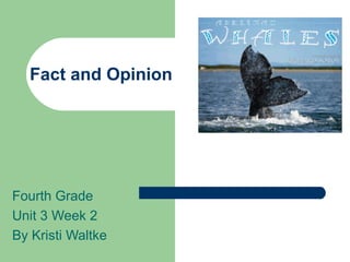 Fact and Opinion

Fourth Grade
Unit 3 Week 2
By Kristi Waltke

 