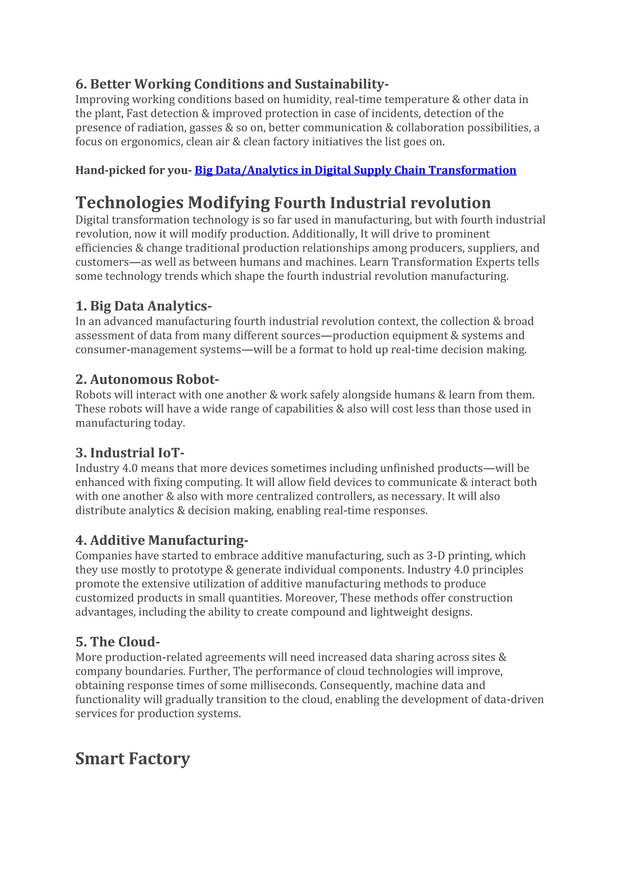 Importance Of Fourth Industrial Revolution | PDF | Mechanical and ...