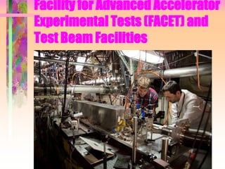 Facility for Advanced Accelerator
Experimental Tests (FACET) and
Test Beam Facilities
 