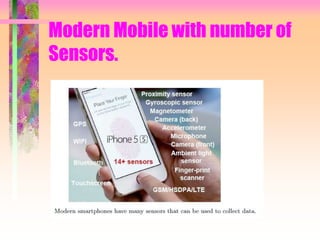 Modern Mobile with number of
Sensors.
 