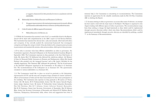 Ethics in Governance                                                                                   Introduction



                                (c) suggest a framework for their periodical review in consultation with the      immense help to the Commission in articulating its recommendations. The Commission
                                stakeholders.                                                                     expresses its appreciation for the valuable contribution made by Shri S K Das, Consultant
                                                                                                                  ARC in drafting this Report.
              B.       Relationship between Political Executive and Permanent Civil Service:
                                                                                                                  1.22 As issues relating to ethics in governance cut across other terms of reference, an attempt
                       •        To suggest improvements in the institutional arrangements for smooth, efficient   has been made to deal with the major issues in this Report. The Report is organized in nine
                                and harmonious relationship between civil service and the political executive.    chapters dealing with different aspects of ethics in governance. The recommendations range
                                                                                                                  from those seeking to change the legal framework to those which could be implemented
              C.       Code of Conduct for different organs of Government :
                                                                                                                  through executive directions within a short time frame. Recommendations which could be
                       •        Political Executive, Civil Services, etc.                                         implemented immediately through executive direction are identified by prefixing a symbol
                                                                                                                  ‘*’, in the Summary of Recommendations.
        1.19 While the Commission has examined items A & C in considerable detail in this Report;
        item B will be dealt with comprehensively in the ARC’s report on Civil Services Reforms.
        The Commission has examined the relevant laws, codes and manuals, which deal with ethics
        and corruption. It has critically studied the institutional framework that investigates
        corruption and brings the corrupt to book. It has also looked at the corruption prone processes
        in government and examined the systems, rules and procedures, which govern these processes.

        1.20 In order to ascertain views from different stakeholders on ethics in governance, the
        Commission organized a National Colloquium at the National Judicial Academy, Bhopal in
        September 2006. The Commission expresses its deep gratitude to the then Chief Justice of
        India, Mr. Justice Shri Y K Sabharwal who delivered the valedictory address1, the Minister
        of State for Personnel Public Grievances & Pensions and Parliamentary Affairs Shri Suresh
        Pachouri who presided over the inaugural function2 and to Mr. Justice S.B.Sinha for his
        valuable suggestions. The Chairman ARC addressed the gathering3. The list of participants
        at the National Colloquium organized by the Commission on the subject is at Annexure
        I(4). The recommendations of the Colloquium are at Annexure I(5). The questionnaire
        circulated to various stakeholders is at Annexure I(6).

        1.21 The Commission would like to place on record its gratitude to the Lokayuktas,
        representatives of CVC and the state anti corruption wings, members of ‘citizens’ initiatives’,
        officers of Government of India and the State Governments for their active participation in
        the workshop. The Commission also expresses its deep gratitude to Mr Justice J S Verma,
        former CJI; Mr Justice M N Venkatachaliah, former CJI; Mr. Justice Santosh Hegde,
        former Judge, Supreme Court; Mr Justice N Venkatchala, former Lokayukta Karnataka;
        Shri Fali Nariman; Shri B V Acharya, former Advocate General, Karnataka;
        Shri K R Chamayya, former Law Secretary, Government of Karnataka; Shri K Eshwara
        Bhat, former Law Secretary, Government of Karnataka and Admiral R H Tahiliani (Retd),
        Chairman, Transparency International, India, whose views and suggestions have been of
6                                                                                                                                                                                                                   7
    1
      Speech at Annexure I(1)
    2
      Speech at Annexure I(3)
    3
      Speech at Annexure I(2)
 