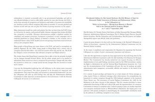 Ethics in Governance                                                                Ethics in Governance – Moving from Rhetoric to Results



                                                                                   Annexure-I(2) Contd.                                                                                    Annexure-I(3)


      independence is essential: accountable only to top governmental leadership, and with its                Presidential Address by Shri Suresh Pachouri, Hon’ble Minister of State for
      own officials forbidden to work in other public agencies for years after leaving, the ICAC is               Personnel, Public Grievances & Pensions and Parliamentary Affairs
      as free from networks of corruption as its architects could make it. Its powers are remarkable                                     at the Colloquium on
      too: business as well as official corruption falls within its mandate. It can seize personal and                “Ethics in Governance – Moving from Rhetoric to Results”
      business records with ease and can place the burden of proving innocence on the suspect.                              held at the National Judicial Academy, Bhopal
                                                                                                                                    on 1st and 2nd September, 2006
      Many democracies would not confer such powers, but they can learn from the ICAC’s focus
      on civil society. Its massive, well-produced public relations campaigns have broken the belief      Hon’ble Justice J.S. Vermaji, former Chief Justice of India, Esteemed Shri Veerappa Moilyji,
      that corruption is inevitable. Television advertisements publish a telephone number for             Chairman, Administrative Reforms Commission, Prof. G. Mohan Gopal, Director, National
      complaints and promise protection. Corruption is portrayed, in such campaigns and in                Judicial Academy, Hon’ble Lokayuktas and Up-Lokayuktas, Hon’ble Justices and Judges,
      materials distributed to school children, as harmful to families, to the economy, and to            distinguished experts and officials, ladies and gentlemen,
      traditional Chinese values. ICAC-funded concerts and sporting events foster social interaction
      with an anti-corruption theme.                                                                      It gives me great pleasure to be here with you this morning at the National Colloquium on
                                                                                                          ‘Ethics in Governance’ organized by the Administrative Reforms Commission and the
      Many people in Hong Kong now report abuses to the ICAC, and watch as wrongdoers are                 National Judicial Academy.
      publicly disgraced. By the 1980s, young people in Hong Kong took a stricter view of
      corruption than did their elders - one of the few societies where that was the case. The ICAC       At the outset, I compliment and congratulate the Organizers for organizing this National
      has changed a social environment that tolerated corruption and helped sustain it.                   Colloquium on a subject of great contemporary importance and relevance.

      The clearest lesson that Hong Kong’s experience has to offer is that the attitudes of people        I also take this opportunity to express my deep appreciation for the work being done by the
      can be changed through focussed efforts. On the whole, people need to be exposed to                 Administrative Reforms Commission under the able leadership of its Chairman Sri Veerappa
      information about incentives to have a corruption free government. Change will come when            Moilyji. The Commission has already submitted two reports focusing on effective
      the incentives to throw out a corrupt system become stranger than the incentives to retain          implementation of two path-braking enactments made by the UPA Government, namely,
      such a system.                                                                                      the Right to Information Act and the National Rural Employment Guarantee Act. I am
                                                                                                          sure the recommendations of the Commission will pave the way for making our public
      I am sure the distinguished gathering here will deliberate on the various issues concerned          administration more transparent, accountable, efficient and sensitive to the needs of the
      with ethics in governance. The issues proposed to be discussed are important and                    common man.
      comprehensive: they range from policy and incentives to institutional framework. I am sure
      the colloquium will come up with findings that will help the Administrative Reforms                 It is a matter of great privilege and honour for us to have Justice J.S. Verma amongst us
      Commission to make important recommendations to the Government. I wish the National                 today. Justice Verma is celebrated, amongst other achievements, for strengthening the
      Colloquium all success in its endeavours.                                                           framework to combat corruption through his 1998 landmark judgment in the renowned
                                                                                                          Vineet Narain case. The enactment of Central Vigilance Commission Act, 2003 by the
                                                                                                          Parliament is the direct outcome of this judgment. This Act contains provisions to ensure
                                                                                                          independent functioning of CBI and it places CBI under the superintendence of a statutory
                                                                                                          Commission in relation to corruption cases. Credit for putting in place yet another important
                                                                                                          anti-corruption mechanism known as ‘Whistle Blower’s Resolution’ also largely goes to our
                                                                                                          judiciary. I feel greatly privileged in acknowledging the commendable contribution made
                                                                                                          by the judiciary in combating corruption in our country.
226                                                                                                                                                                                                        227
                                                                                                                                                                                                           21
 