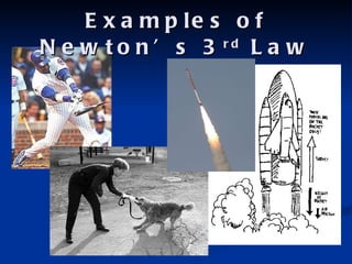 Examples of Newton’s 3 rd  Law 