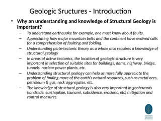 FOURTH UNIT-STRUCTURAL GEOLOGY in civil engineering | PPTX