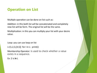 Comprehensive Guide to Python Lists and Dictionaries for Beginners | PPTX