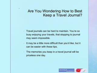 Everything You Need to Start a Travel Journal - Enjoying the Small