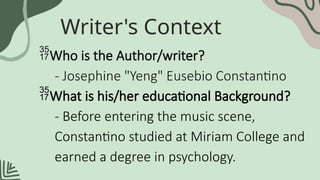 Four Types of Context - 21st Century Literature | PPTX