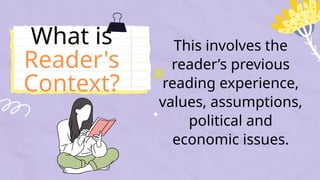 Four Types of Context - 21st Century Literature | PPTX