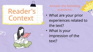 Four Types of Context - 21st Century Literature | PPTX