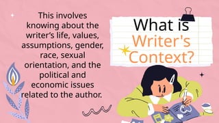 Four Types of Context - 21st Century Literature | PPTX