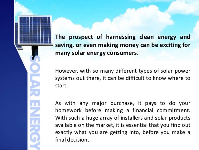 Four types of solar power systems in australian