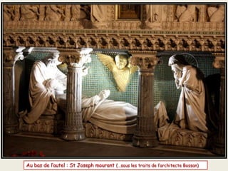 La voûte du chœur décorée de mosaïques représentant les Béatitudes évangéliques
 