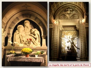 Au bas de l’autel : St Joseph mourant (…sous les traits de l’architecte Bossan)
 