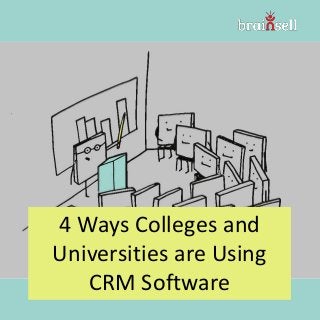 4 Ways Colleges and
Universities are Using
CRM Software
 