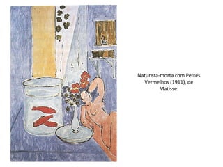 Natureza-morta com Peixes
Vermelhos (1911), de
Matisse.
 