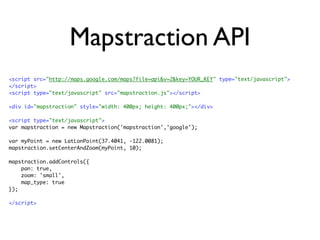 Power of the Swap




mapstraction.swap(‘mapstraction’, ‘yahoo’);
 
