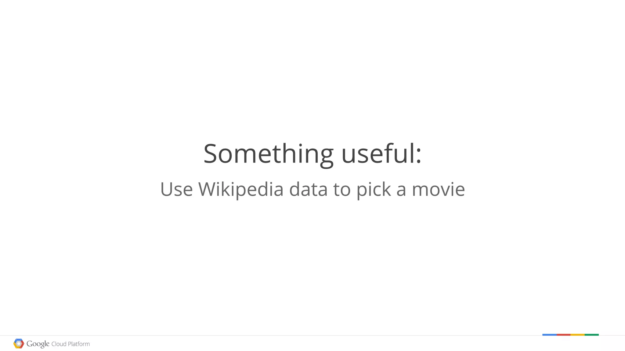 Something useful:
Use Wikipedia data to pick a movie
 