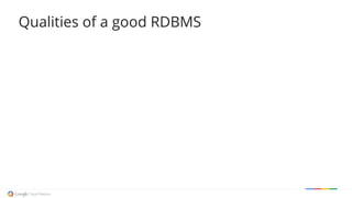 Qualities of a good RDBMS
 