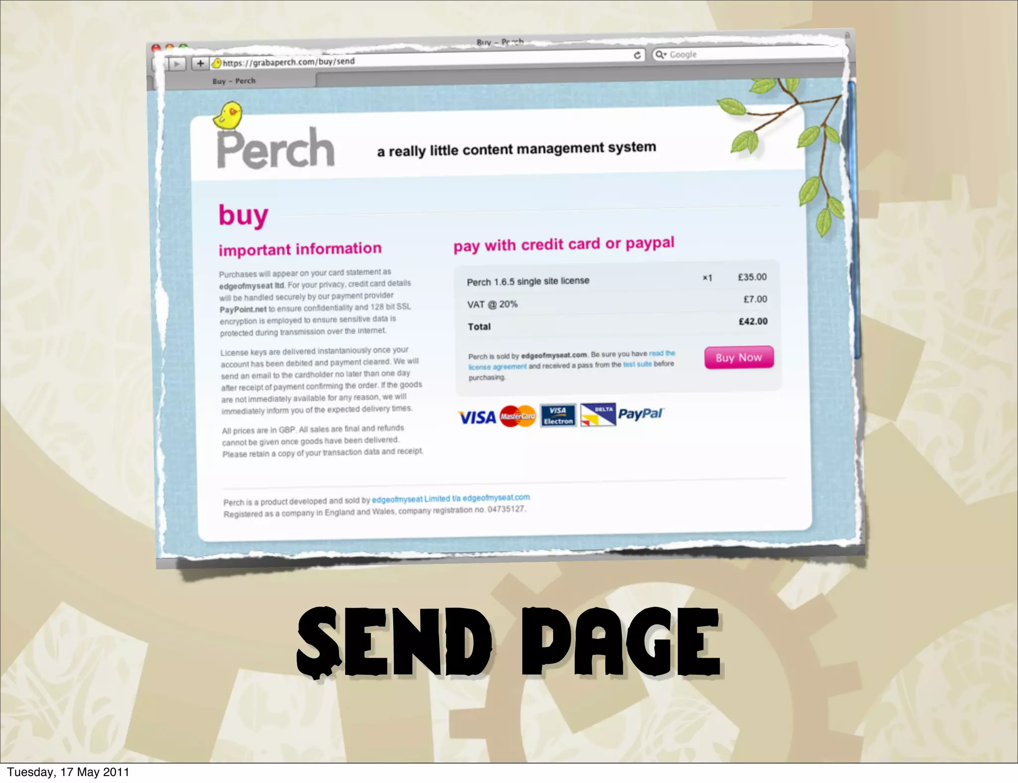 Send page
Tuesday, 17 May 2011
 