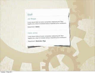 Tuesday, 17 May 2011
 