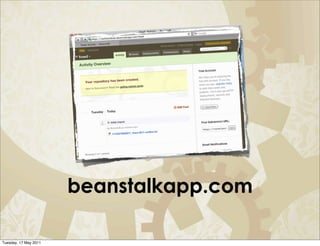 beanstalkapp.com

Tuesday, 17 May 2011
 
