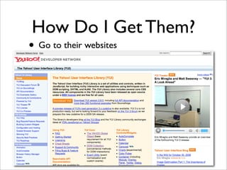 How Do I Get Them?
• Go to their websites
 