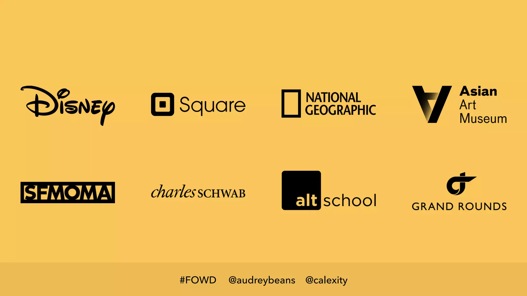 @audreybeans @calexity#FOWD
 