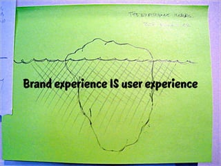 User Experience v Brand Experience - Steve Pearce & Andy Clarke
