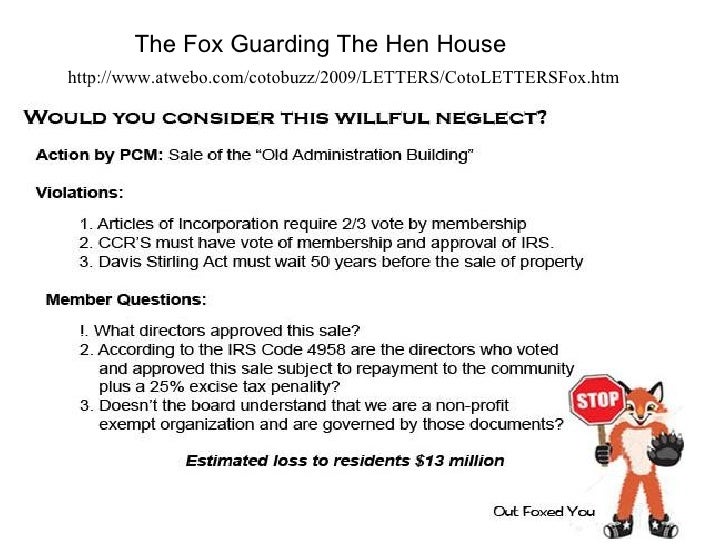 The Fox Guarding the Hen House