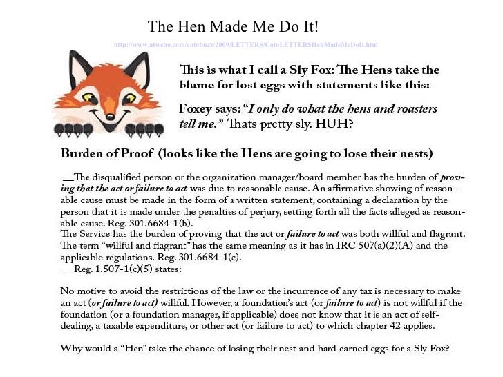 The Fox Guarding the Hen House