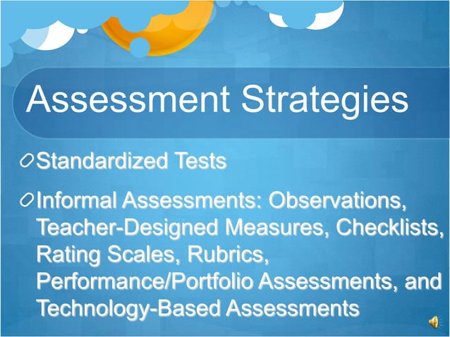 The Purpose Of Early Childhood Assessment PPT