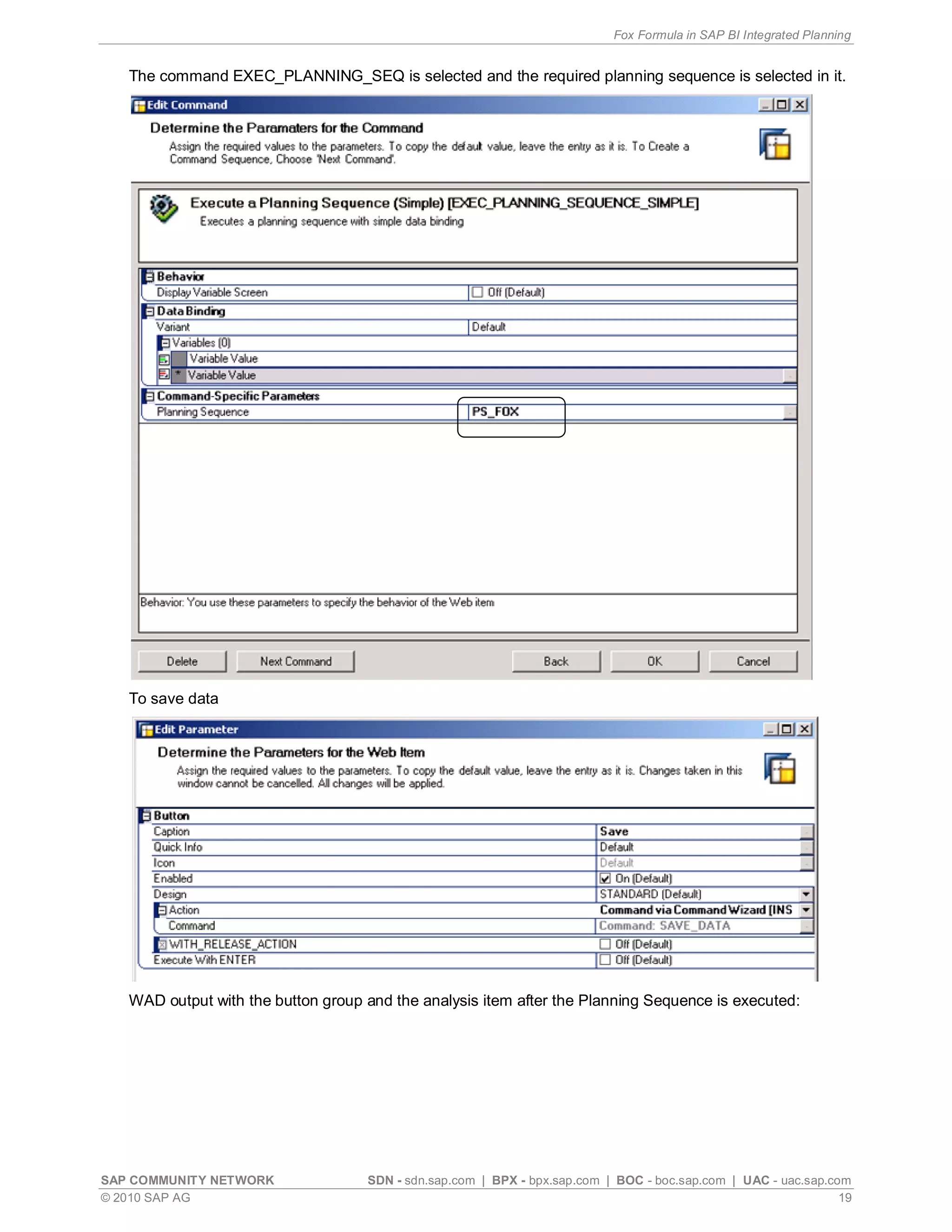 Fox formula in sap bi integrated planning | PDF