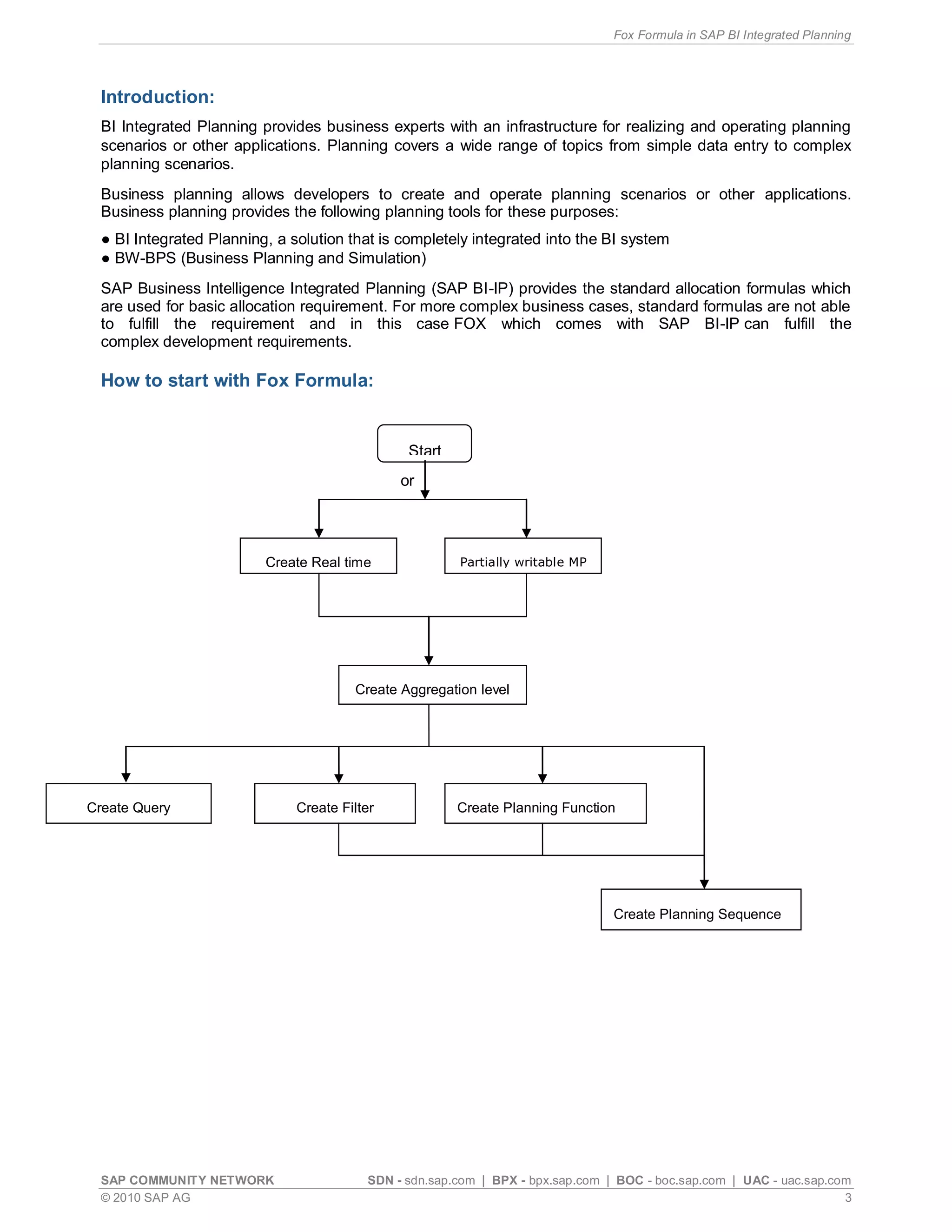 Fox formula in sap bi integrated planning | PDF