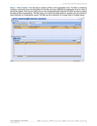 Fox formula in sap bi integrated planning | PDF