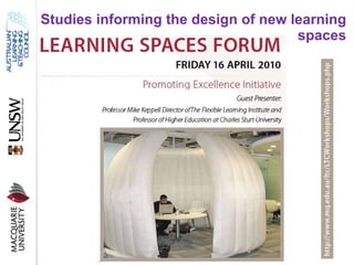 Studies informing the design of new learning spaces 