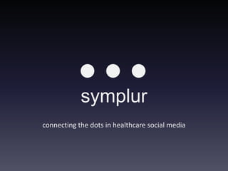 symplur
connecting the dots in healthcare social media
 