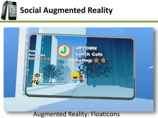 Augmented Reality: Floaticons
Social Augmented Reality
 