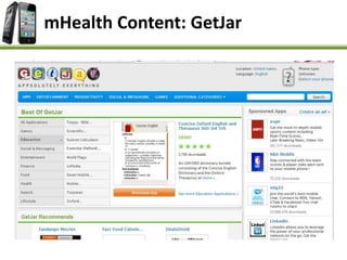 mHealth Content: GetJar
 